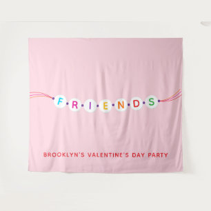 Vrienden schattige vriendschapsarmband roze Valent Wandkleed