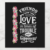 Vrienden Show Hun liefde Wijn Etiket (Enkel label)