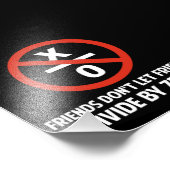 Vrienden splitsen niet op nul foto afdruk (Hoek)