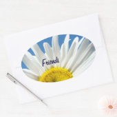 Vrienden stickers Witte Daisy Flowers zegels (Envelop)