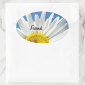 Vrienden stickers Witte Daisy Flowers zegels (Tas)