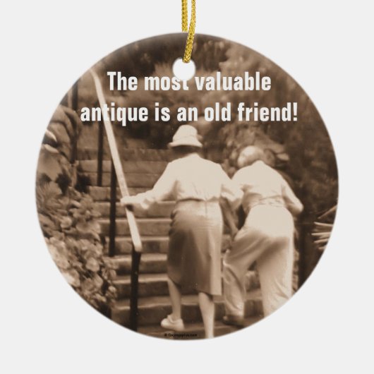 Vrienden tot het einde keramisch ornament (Voorkant)