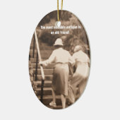 Vrienden tot het einde keramisch ornament (Links)