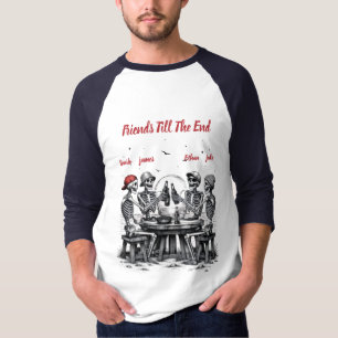 Vrienden tot het einde Skelet Feestje T-shirt