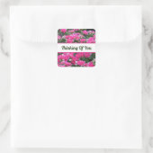 Vrienden  Tuin Roze Bloemen Denkend aan jou Vierkante Sticker (Tas)