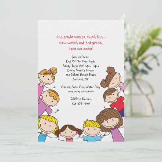 Vrienden Uitnodiging (Staand voorkant)