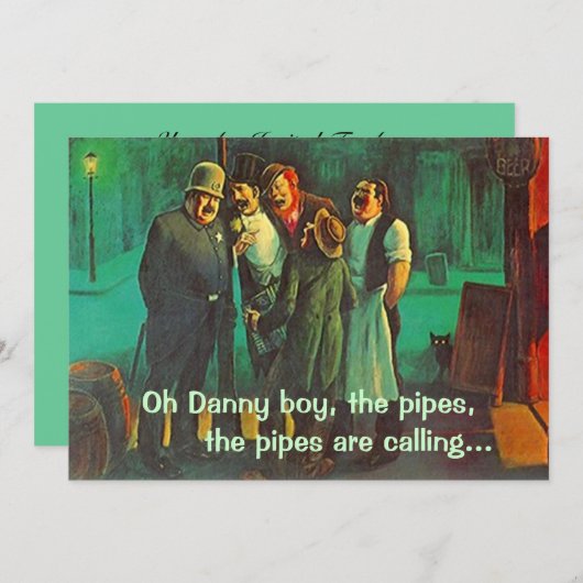 Vrienden van buren die St. Patrick's Day Uitnodige Kaart (Voorkant / Achterkant)