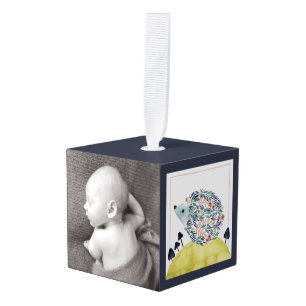 Vrienden van Clementine   Folk Art Hedge Hog Kubus Ornament