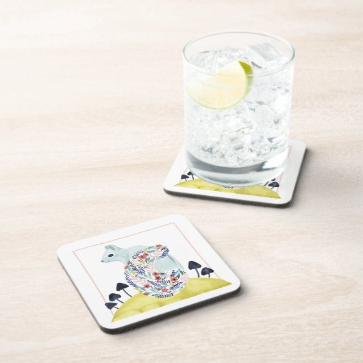 Vrienden van Clementine | Folkkunsteekhoorn Bier Onderzetter (Rechterzijde)