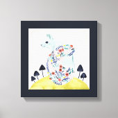 Vrienden van Clementine | Folkkunsteekhoorn Canvas Afdruk (Voorkant)