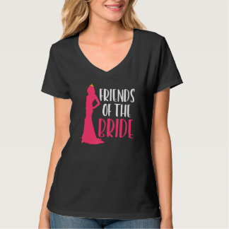 Vrienden van de bruid Hen Party Meisjes uitstap T-shirt