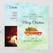 Vrienden van de meest moeilijke tijden feestdagenkaart (Voorkant / Achterkant)