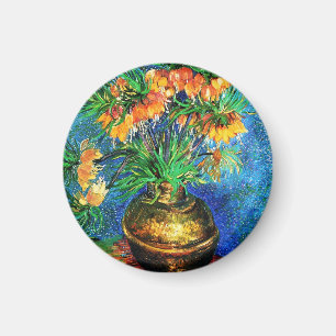 Vrienden van een koperen Vase Van Gogh Fine Art Magneet