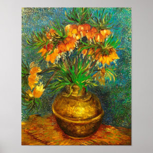 Vrienden van een koperen Vase Van Gogh Fine Art Poster