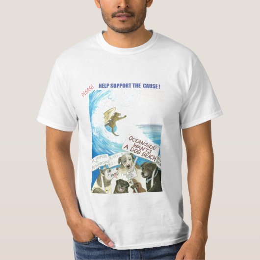 Vrienden van Oceanside Dog Beach T-shirt (Voorkant)