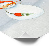 VRIENDEN VAN SNOWMAN EN WOODLAND IN WINTER WONDERL PERFECT POSTER (Hoek)
