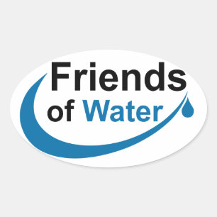 Vrienden van Water Ovale Sticker