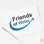 Vrienden van Water Ovale Sticker (Envelop)