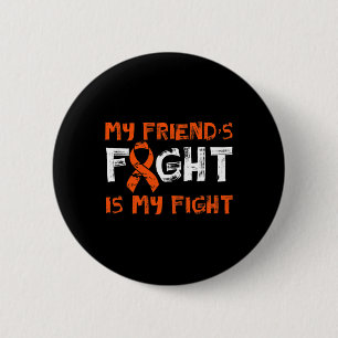 Vrienden vechten mijn strijd bloedkanker leukemie ronde button 5,7 cm