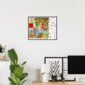 Vrienden Verborgen Objecten Puzzel Poster (Thuiskantoor)