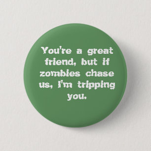 Vrienden versus Button van Zombies