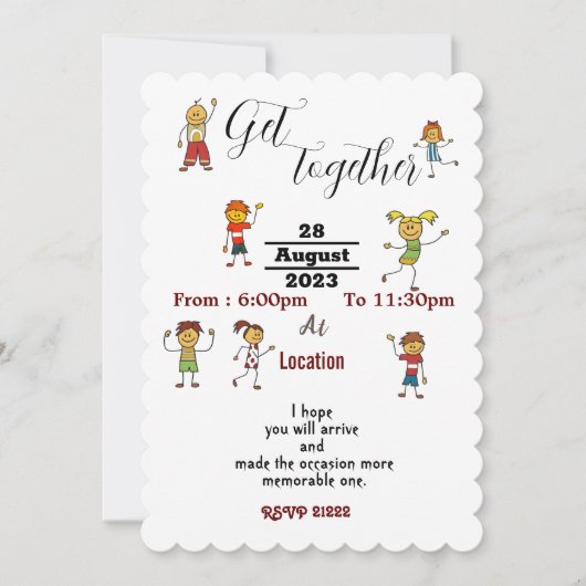 Vrienden verzamelen kaart (Voorkant)