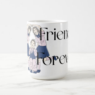 'Vrienden Voor Altijd' Anime-Style Klassieke Mok