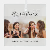 Vrienden voor levensfotonamen unieke keepomwille glas ornament (Achterkant)