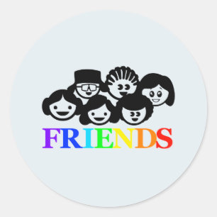 "Vrienden" Vriendschap Stickers