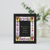 VRIENDEN VRIJ. BRIEFKAART (Staand voorkant)