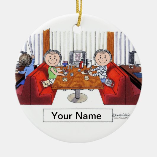 Vrienden - Vrouw & Vrouw Keramisch Ornament (Voorkant)