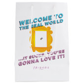 VRIENDEN™ | Welkom in de echte wereld - Peephole Medium Cadeauzakje (Achterkant)