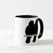 Vrienden worden gekozen als Familie Bird Silhouett Mok (Voorkant rechts)