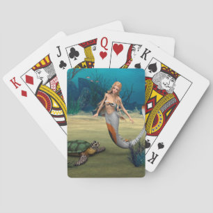 Vrienden Zeemeermin en Schildpad Pokerkaarten