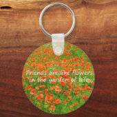 Vrienden zijn als bloemen sleutelhanger (Voorkant)