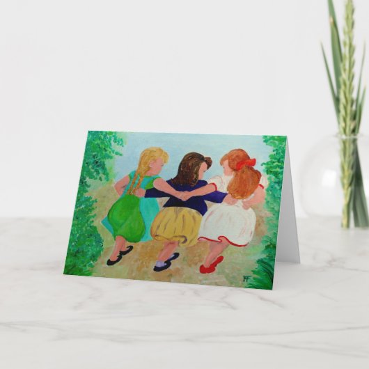 Vrienden zijn als engelen kaart (Voorkant)