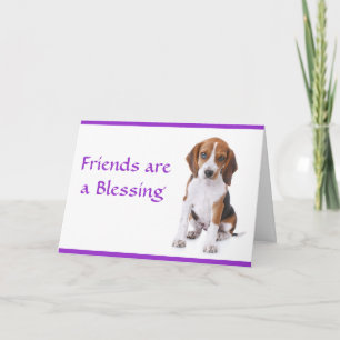 Vrienden zijn een "Blessenaar Beagle Puppy Dog Car Kaart