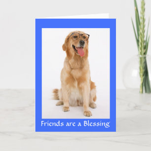 Vrienden zijn een Blessing Golden Retriever Dog Ka Kaart