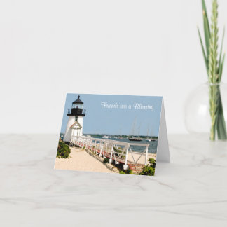 Vrienden zijn een Blessing Nantucket Lighthouse Ka Kaart
