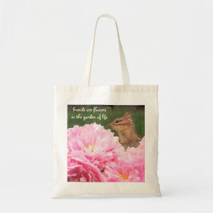 Vrienden zijn "Flowers Quote Peony Totebag" Tote Bag