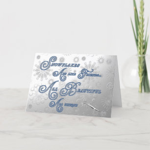 Vrienden zijn net Snowflakes Holiday Card Feestdagen Kaart