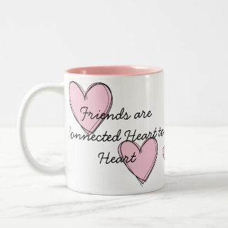 Vrienden zijn verbonden koffie-Mok Tweekleurige Koffiemok