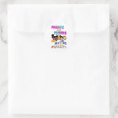 Vrienden zijn vrienden, wat er ook gebeurt ronde sticker (Tas)