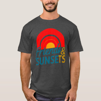 Vrienden & Zonsondergangen nieuwe kunst T-shirt