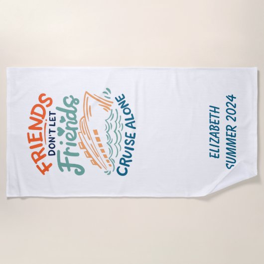 Vriendenreis Cruise Strandlaken (Voorkant)