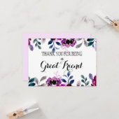 Vriendenwaardering bedankt dat je afscheid neemt kaart (Voorkant / Achterkant in situ)