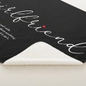 Vriendin Definition Love Heart Elegant Script Sherpa Deken (3/4)