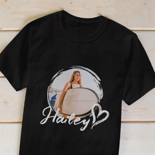 Vriendin Eenvoudig Modern Grunge Hart Cool Foto T-shirt
