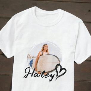 Vriendin Eenvoudig Modern Grunge Hart Cool Foto T-shirt