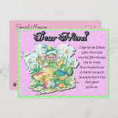 Vriendin Fee Verjaardag Briefkaart (Voorkant / Achterkant)